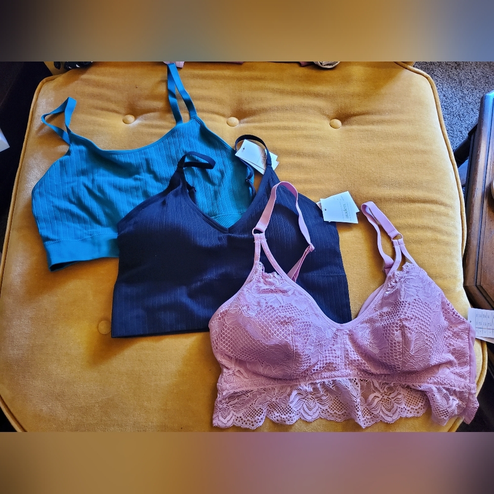 Lot of Three XL Auden Bras/Brallettes NWT